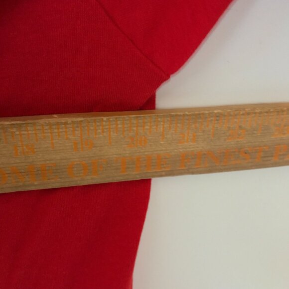 Monu-Cad T Shirt Vintage 90s Adult Red Large L Computer Applications USA 50/50 - Picture 8 of 16